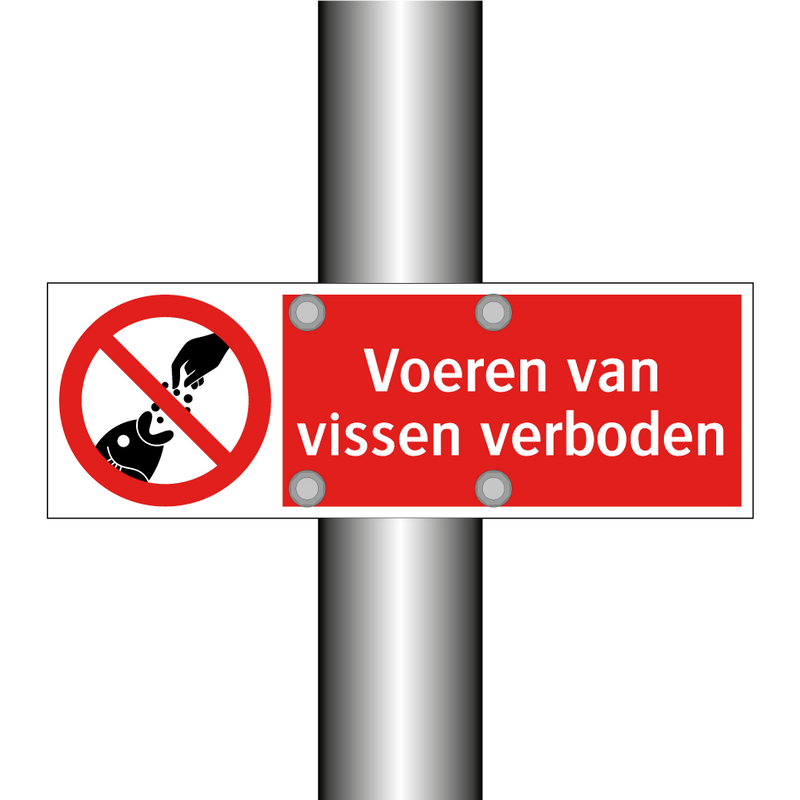 Voeren van vissen verboden