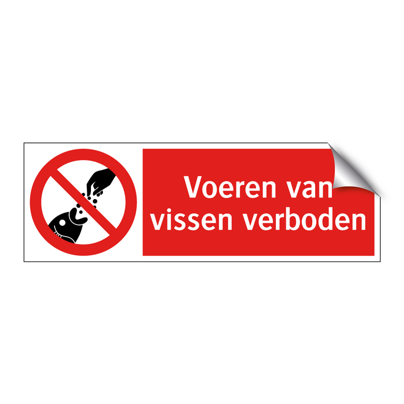 Voeren van vissen verboden