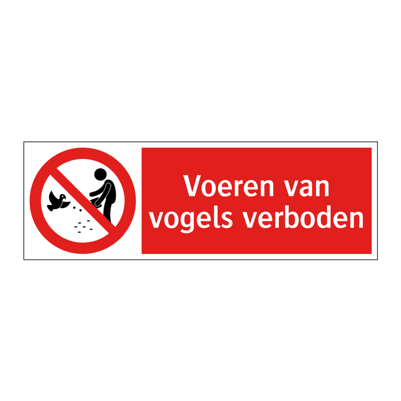 Voeren van vogels verboden