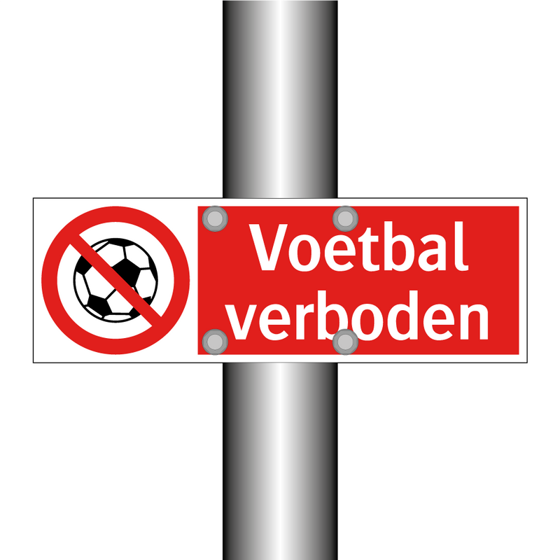 Voetbal verboden