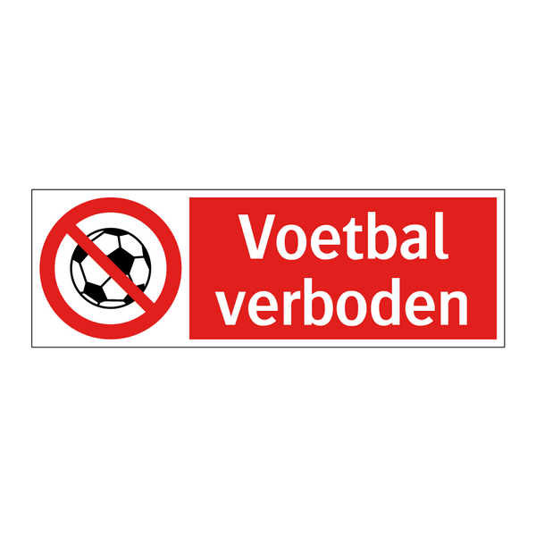 Voetbal verboden