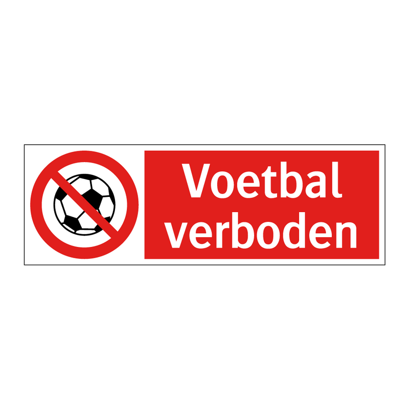 Voetbal verboden