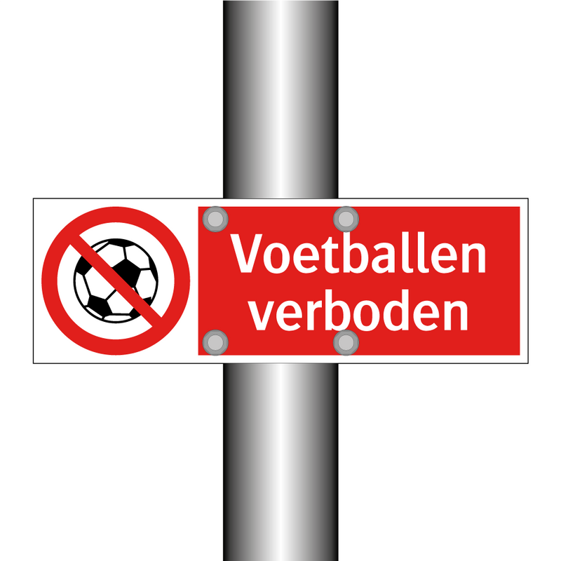 Voetballen verboden