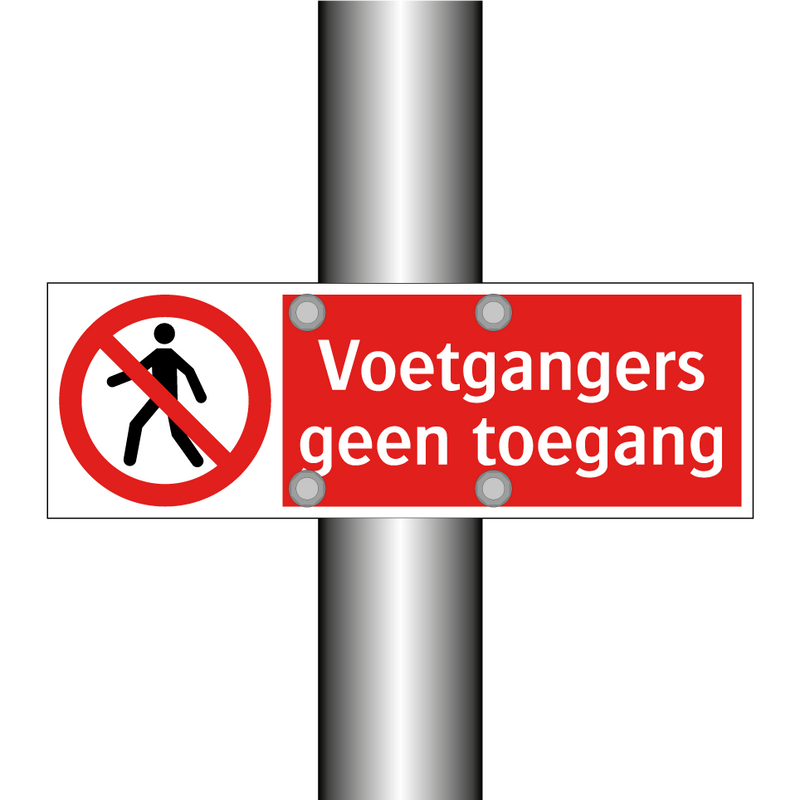 Voetgangers geen toegang