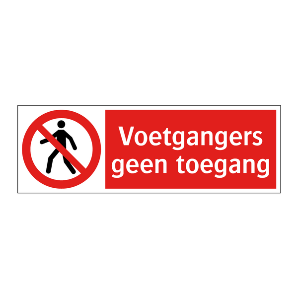 Voetgangers geen toegang