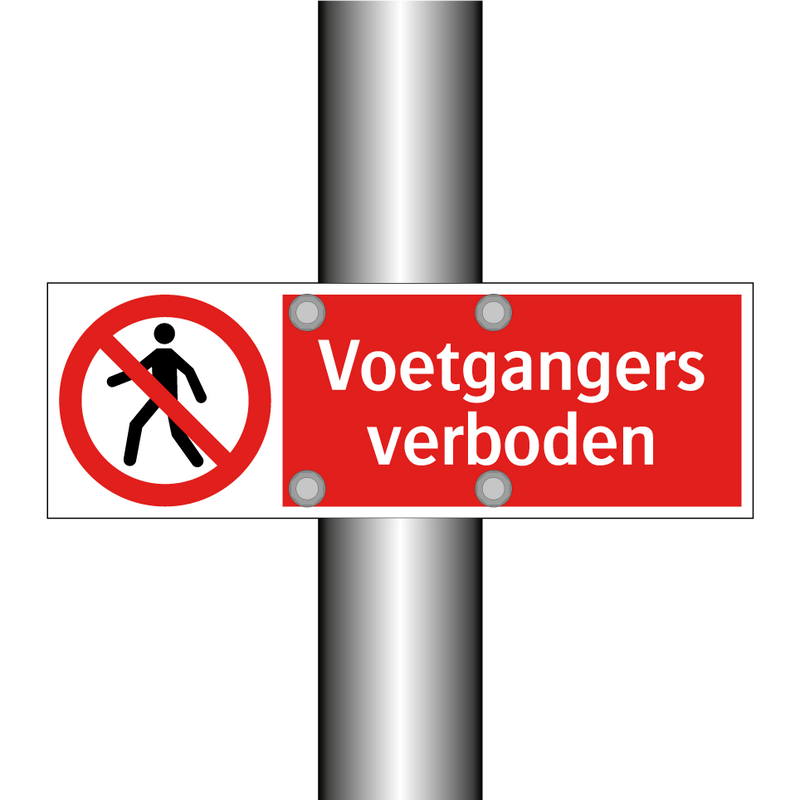 Voetgangers verboden