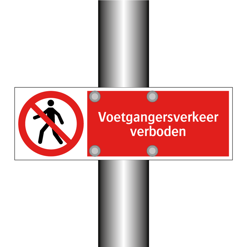 Voetgangersverkeer verboden