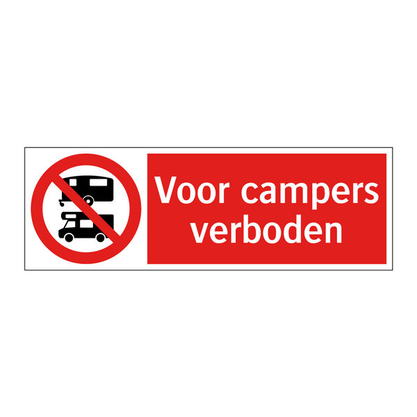 Voor campers verboden