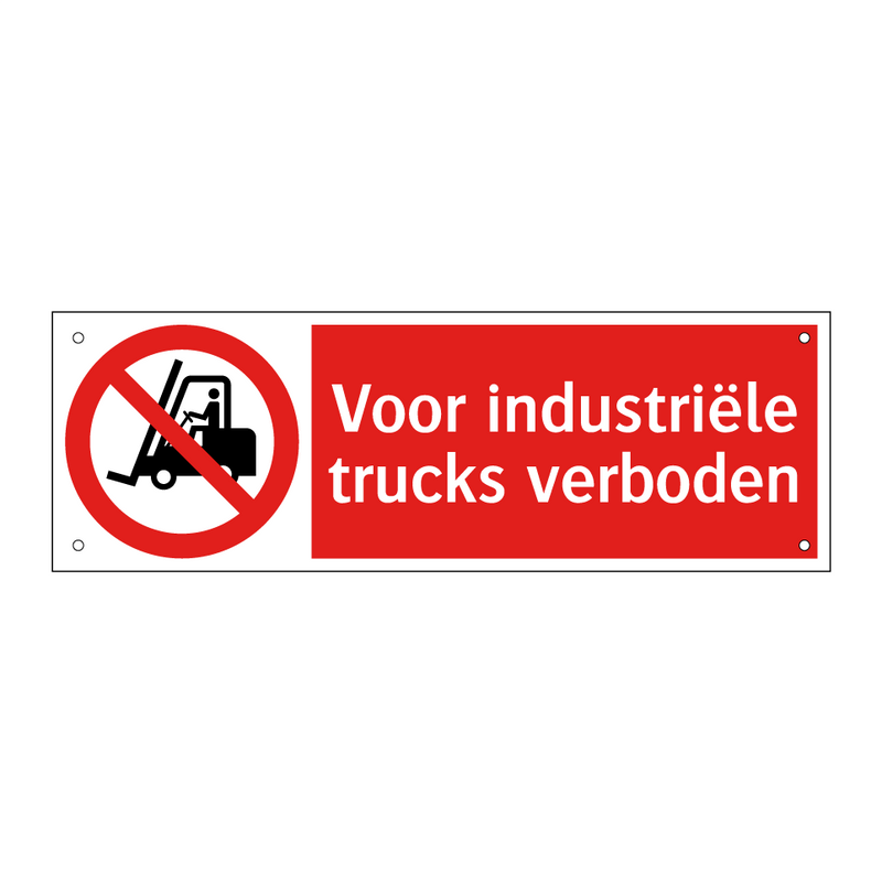 Voor industriële trucks verboden