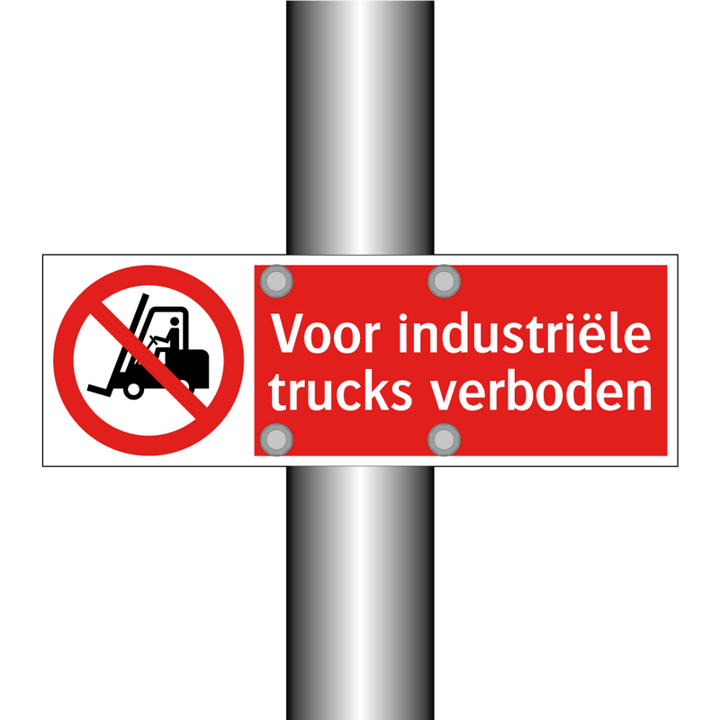 Voor industriële trucks verboden