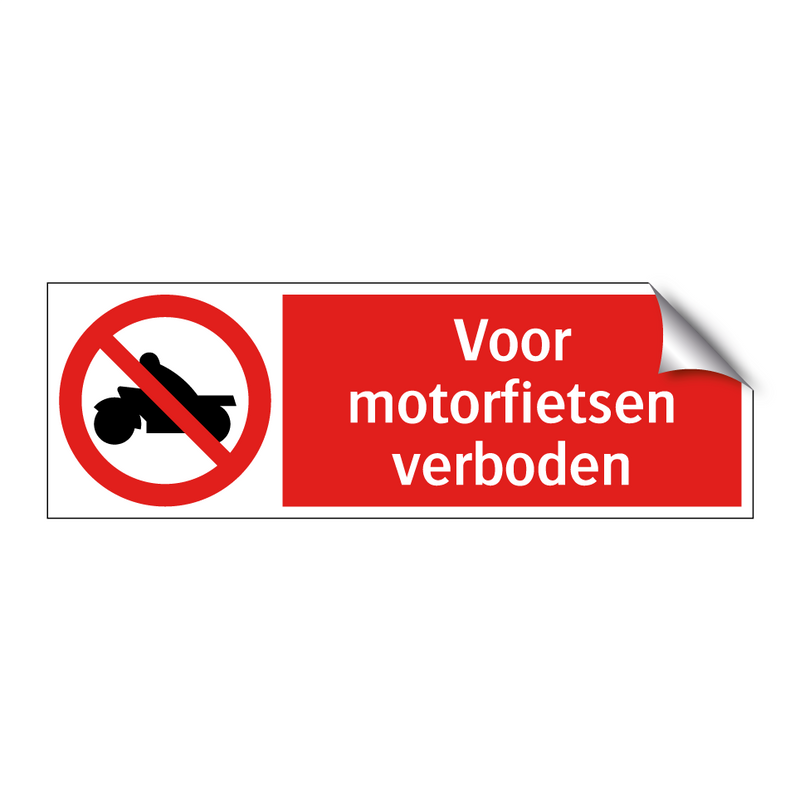 Voor motorfietsen verboden