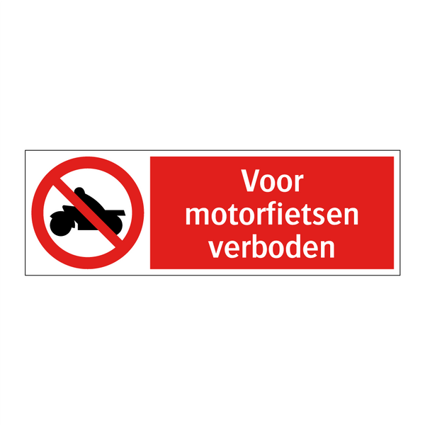 Voor motorfietsen verboden