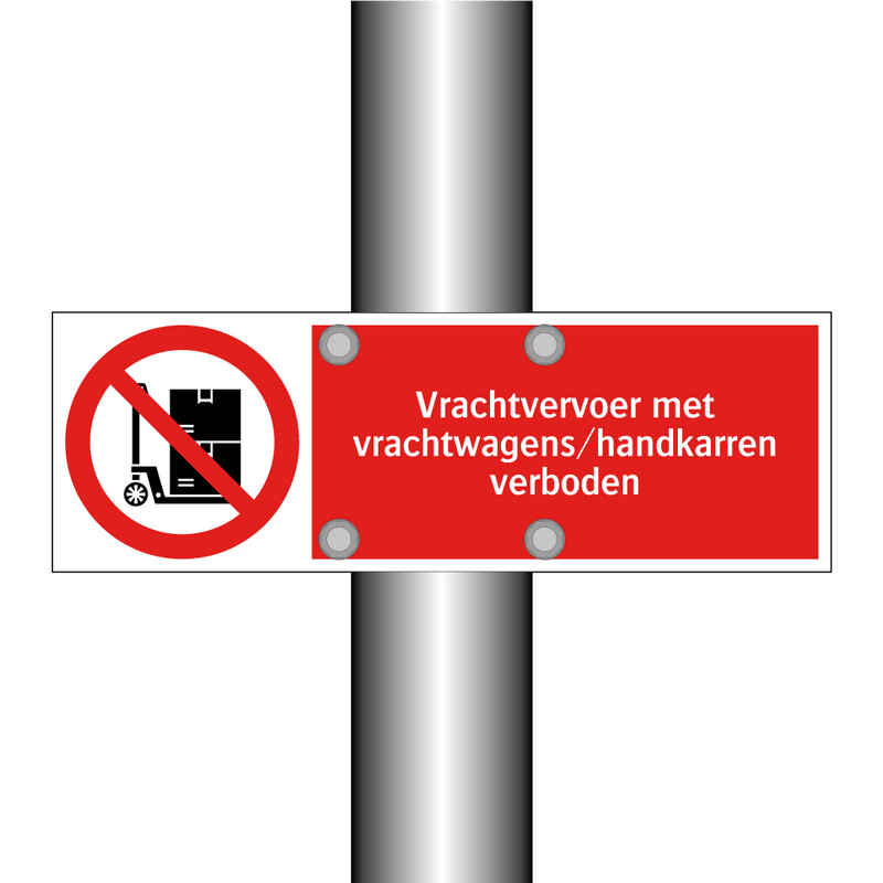 Vrachtvervoer met vrachtwagens/handkarren verboden