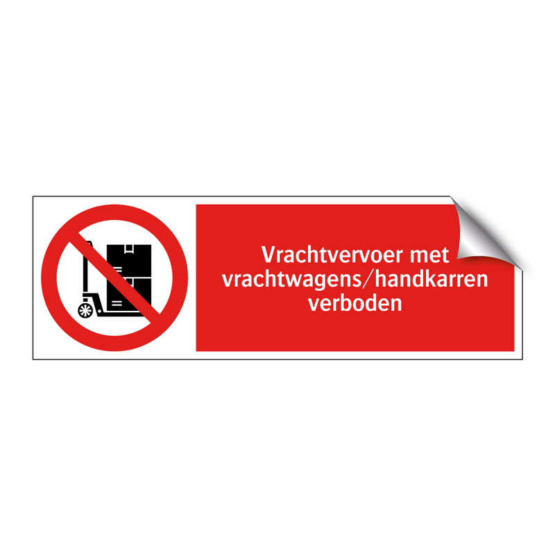 Vrachtvervoer met vrachtwagens/handkarren verboden