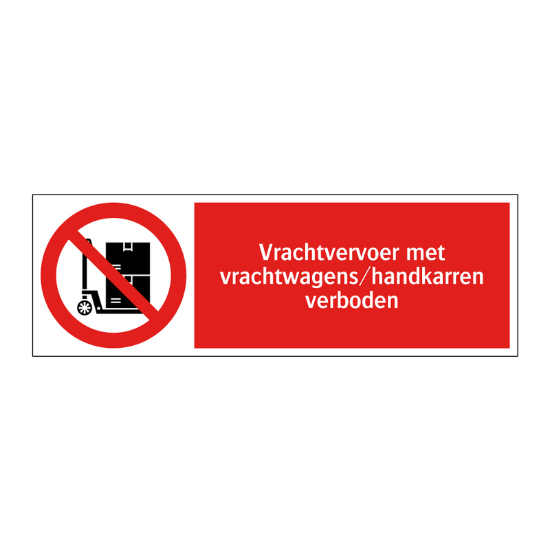 Vrachtvervoer met vrachtwagens/handkarren verboden