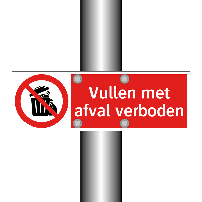 Vullen met afval verboden