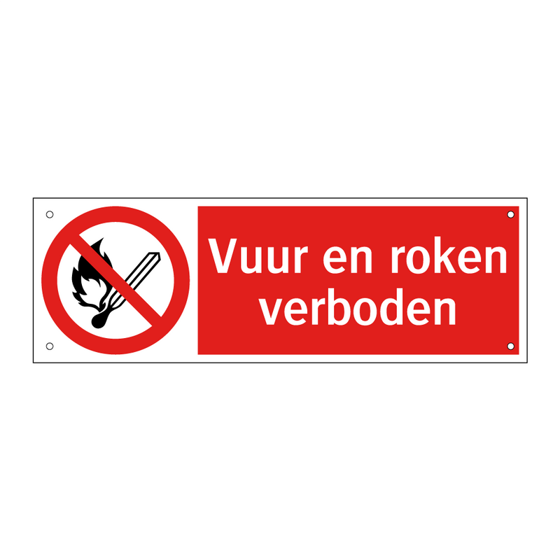 Vuur en roken verboden