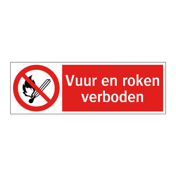 Vuur en roken verboden