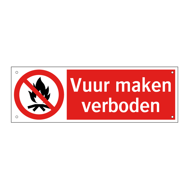 Vuur maken verboden