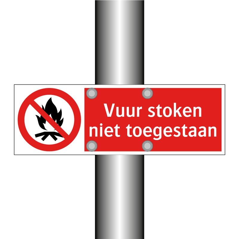 Vuur stoken niet toegestaan