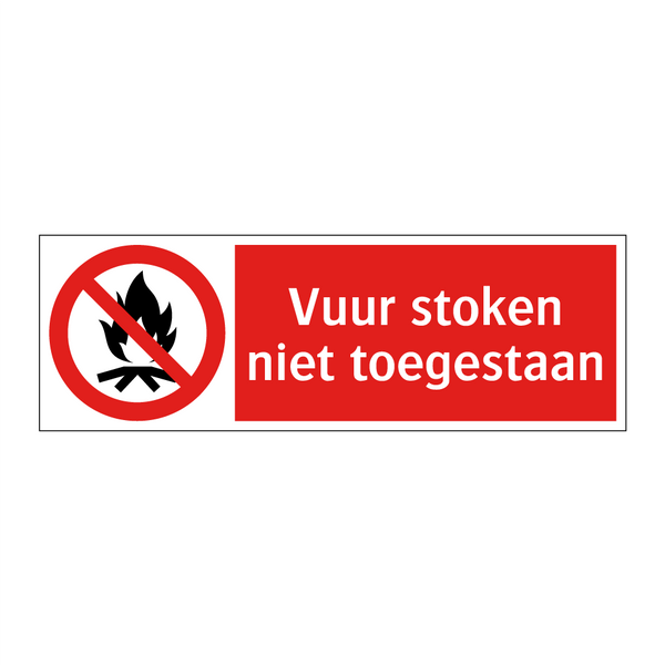 Vuur stoken niet toegestaan