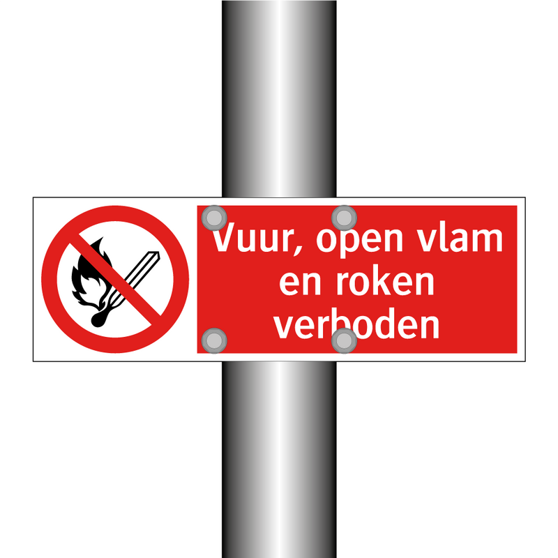 Vuur, open vlam en roken verboden