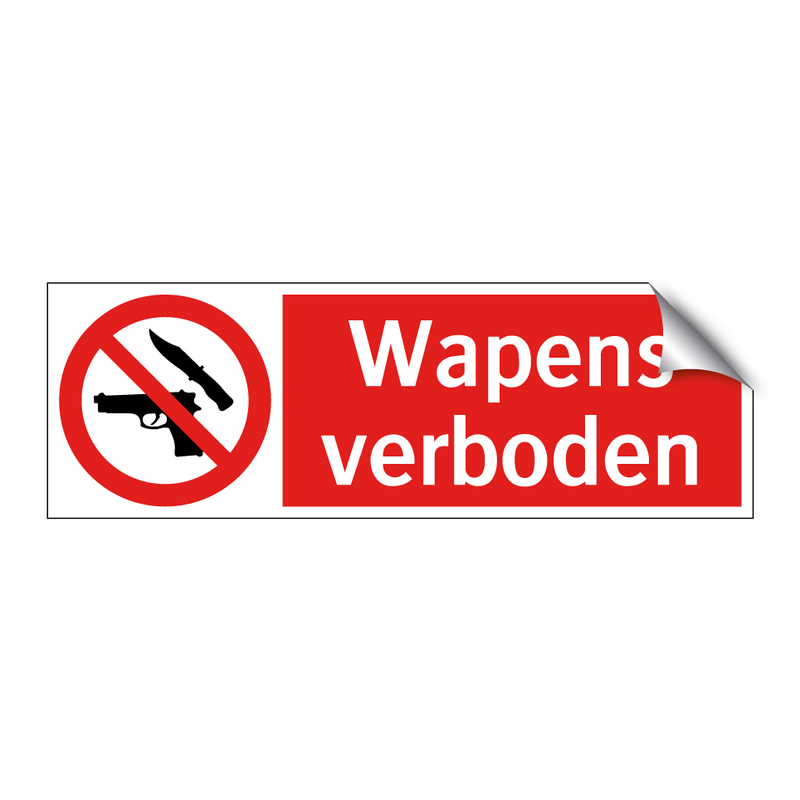 Wapens verboden