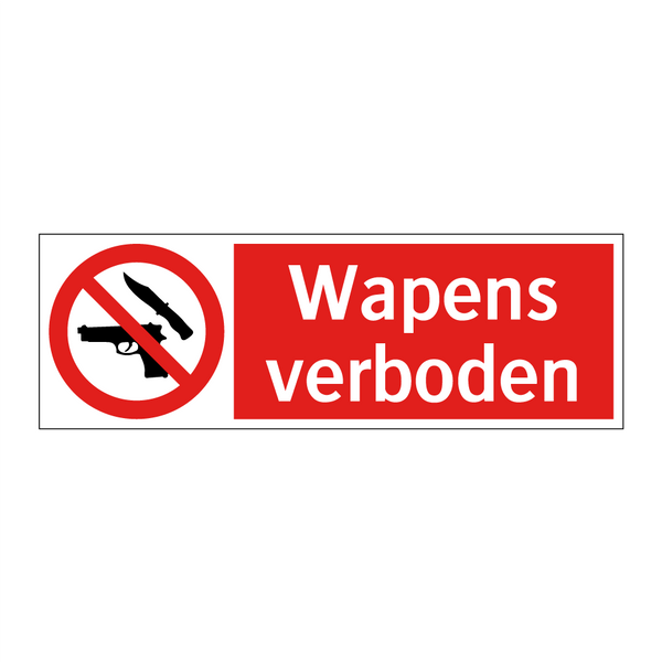 Wapens verboden