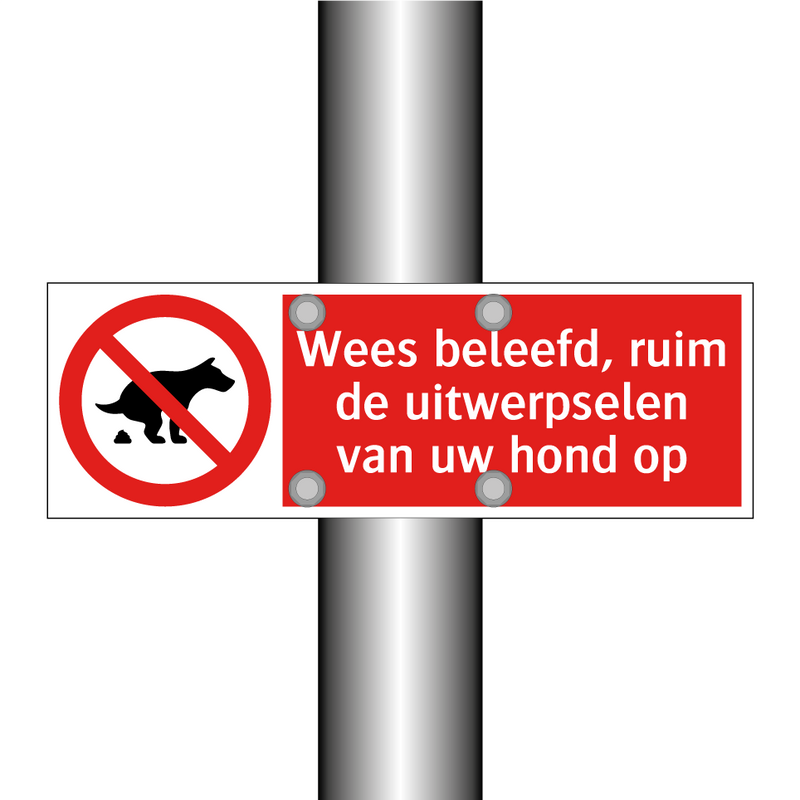 Wees beleefd, ruim de uitwerpselen van uw hond op