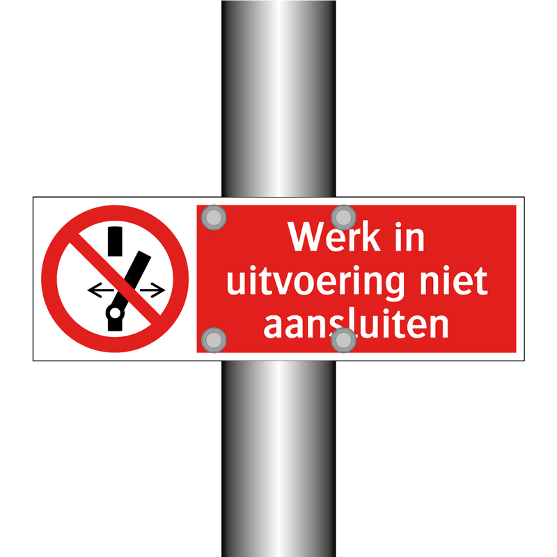 Werk in uitvoering niet aansluiten