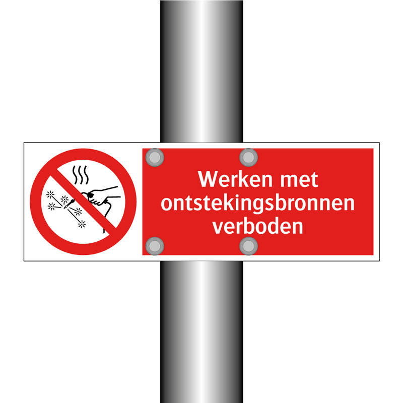 Werken met ontstekingsbronnen verboden