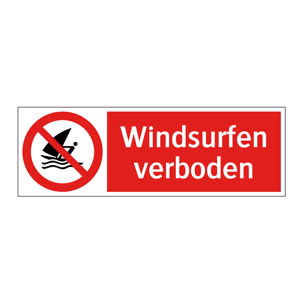 Windsurfen verboden