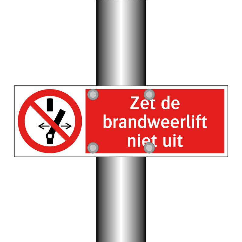 Zet de brandweerlift niet uit