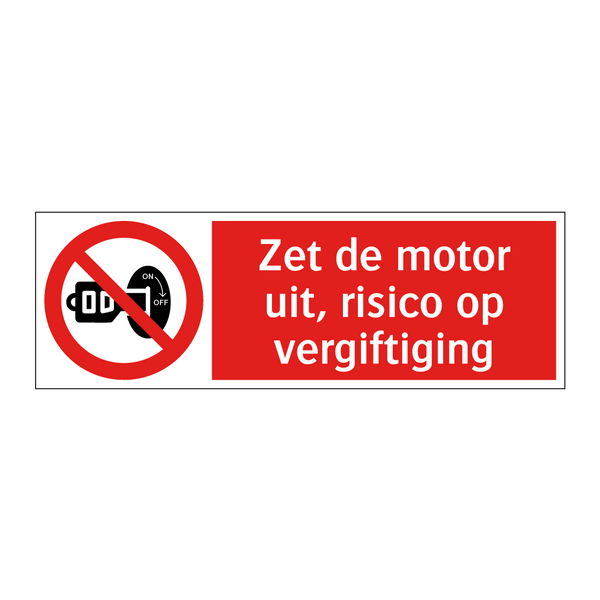 Zet de motor uit, risico op vergiftiging