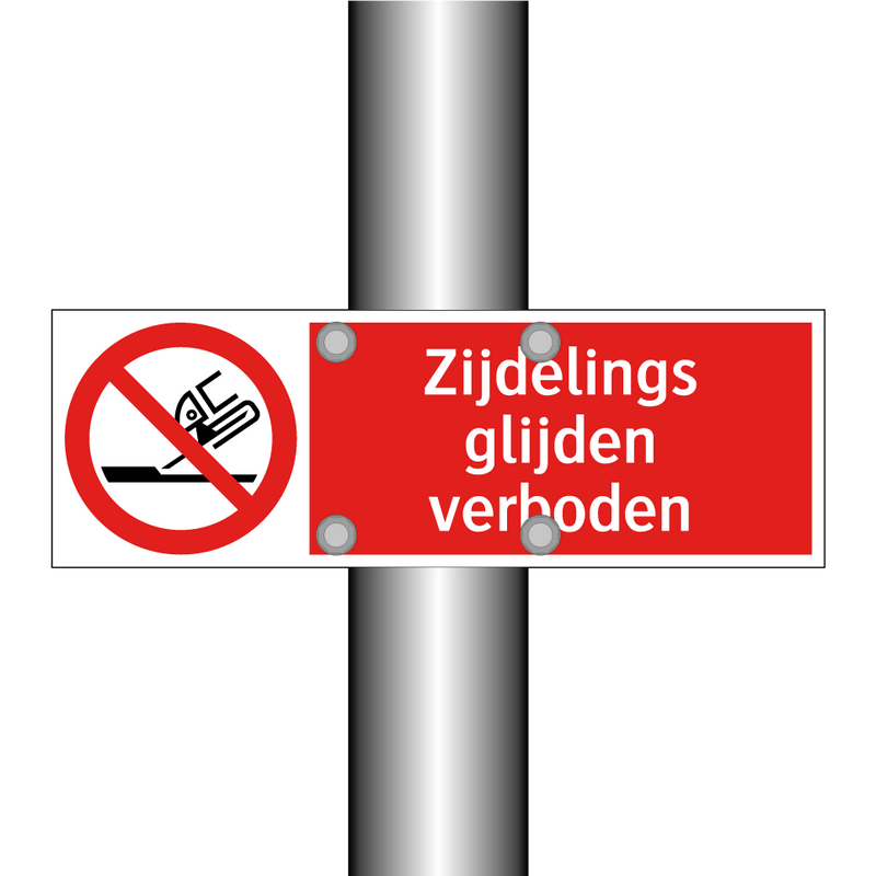 Zijdelings glijden verboden