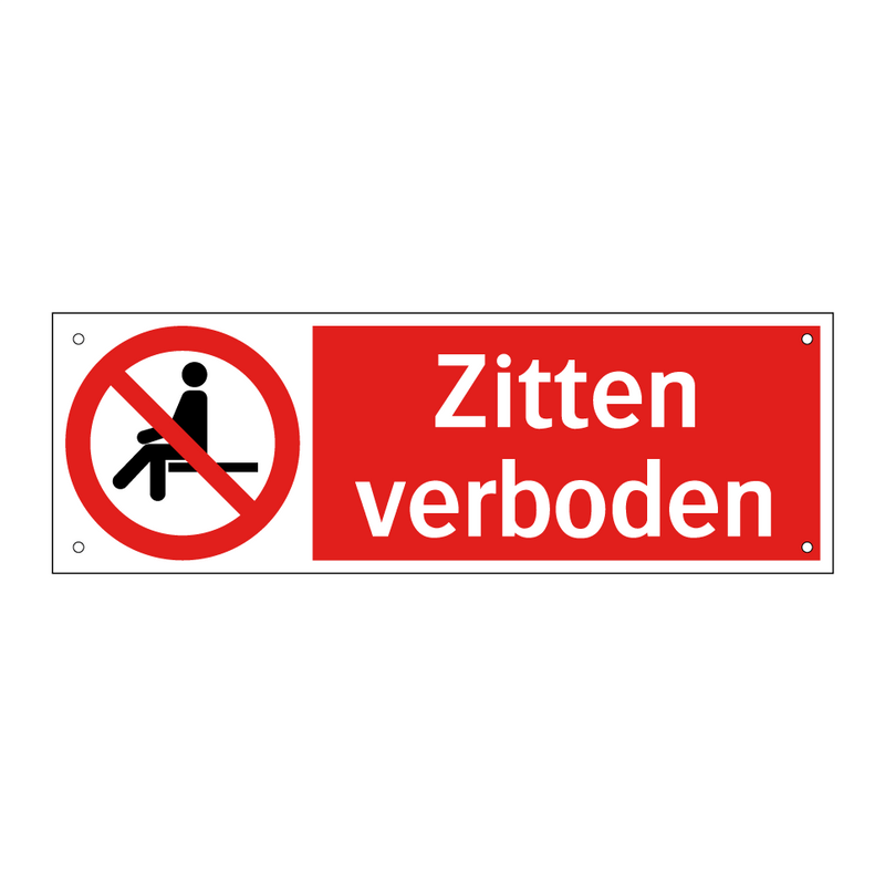 Zitten verboden