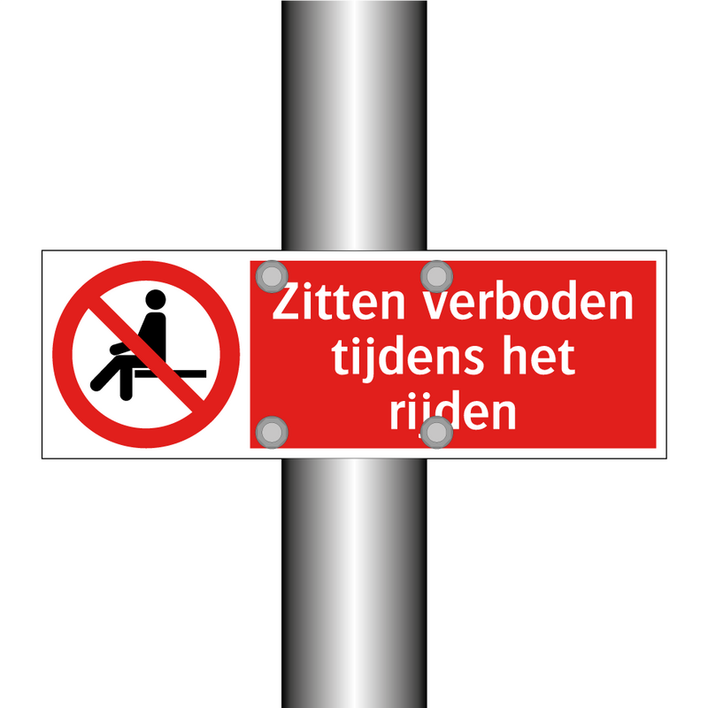 Zitten verboden tijdens het rijden