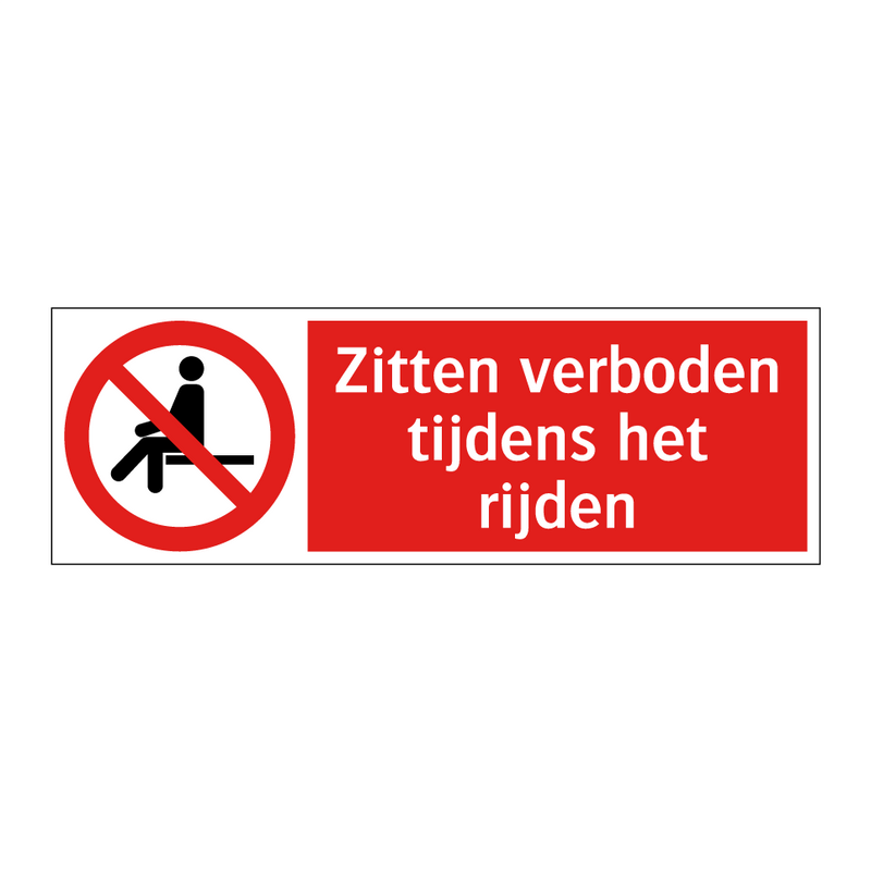 Zitten verboden tijdens het rijden