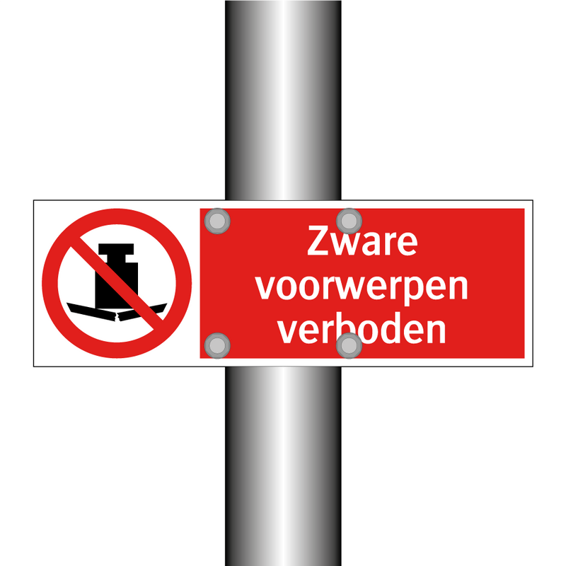 Zware voorwerpen verboden