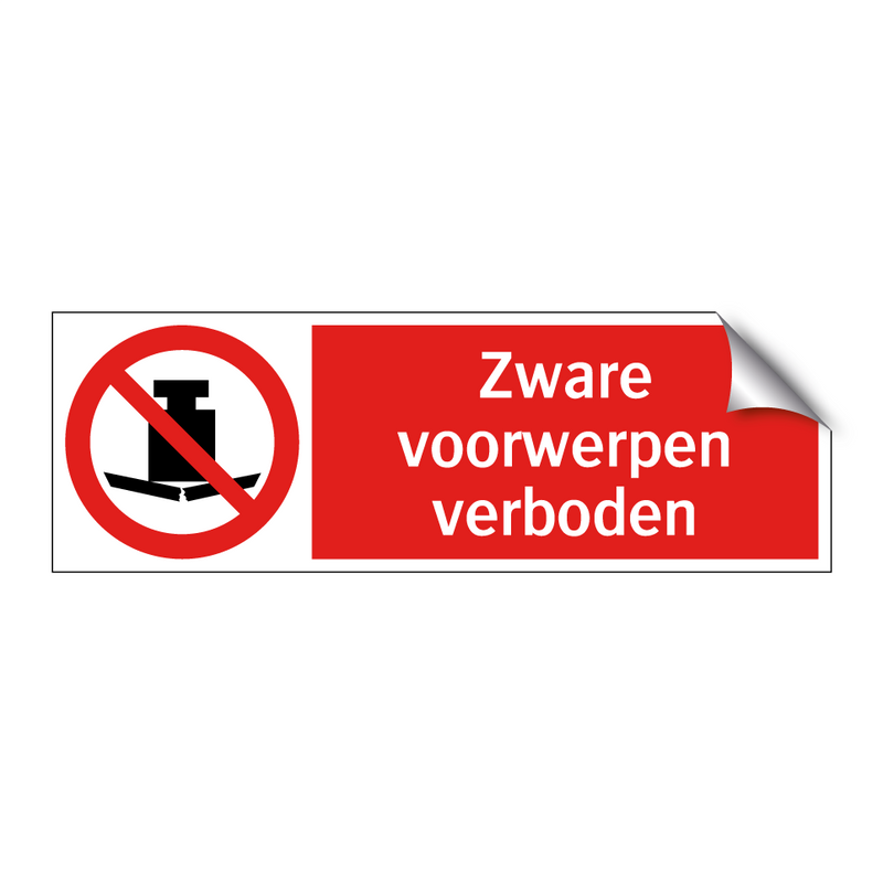 Zware voorwerpen verboden