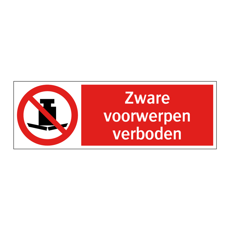 Zware voorwerpen verboden