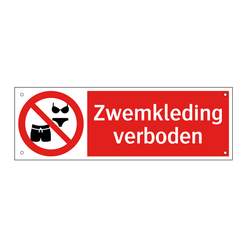 Zwemkleding verboden