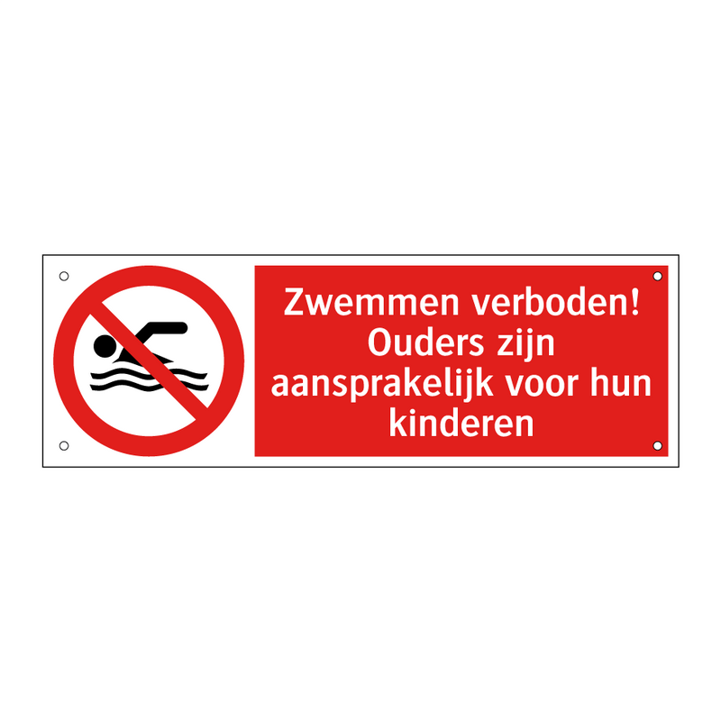 Zwemmen verboden! Ouders zijn aansprakelijk voor hun kinderen