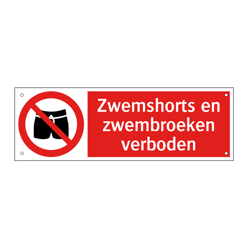 Zwemshorts en zwembroeken verboden