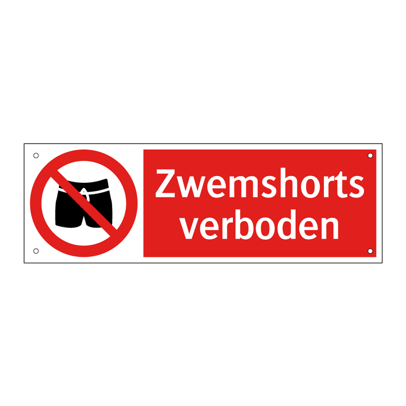 Zwemshorts verboden