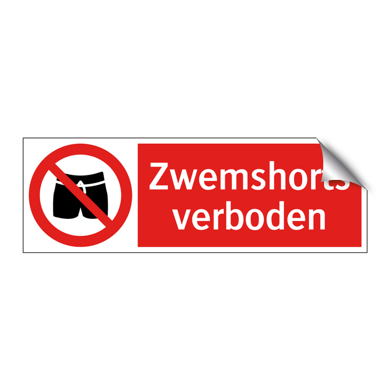 Zwemshorts verboden