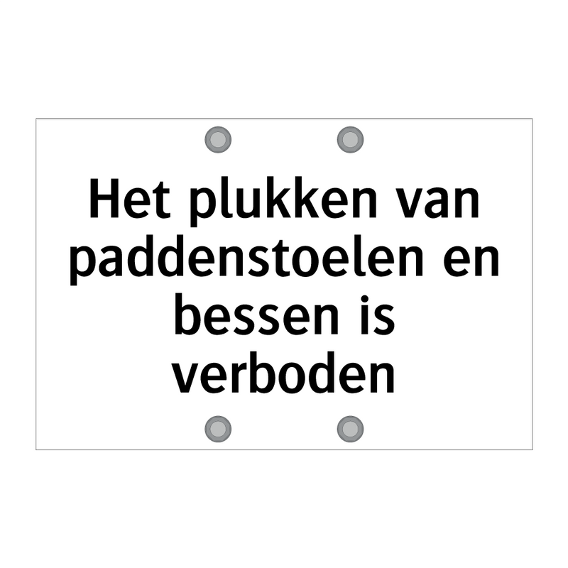 Het plukken van paddenstoelen en bessen is verboden