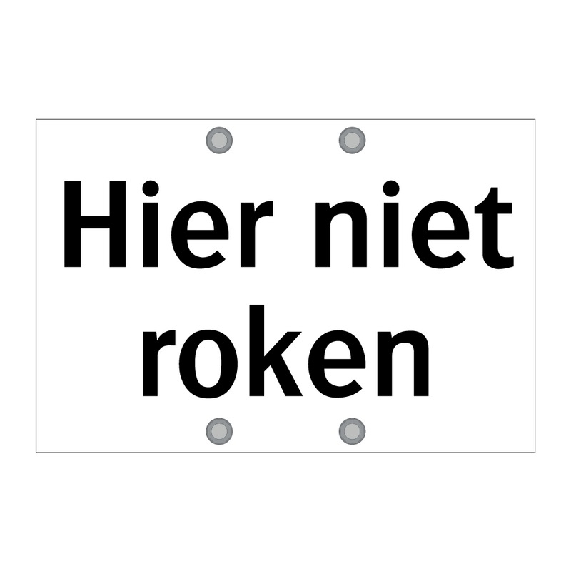 Hier niet roken