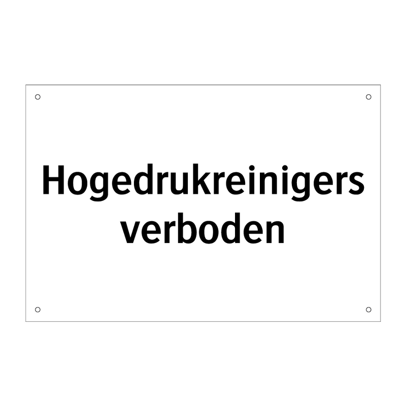 Hogedrukreinigers verboden