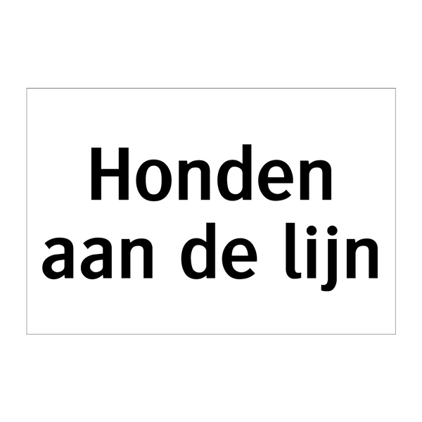 Honden aan de lijn